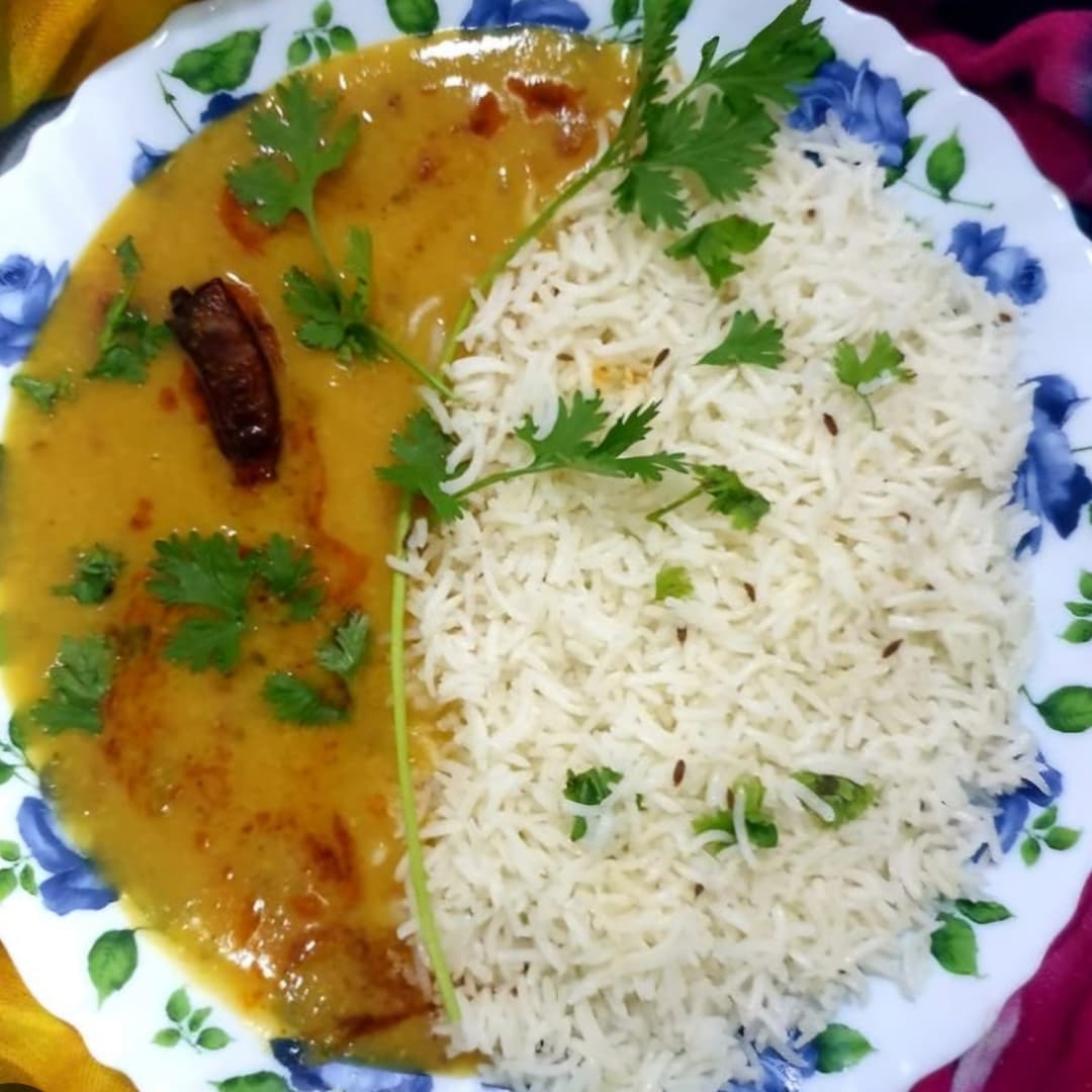 Jeera rice with dal fry